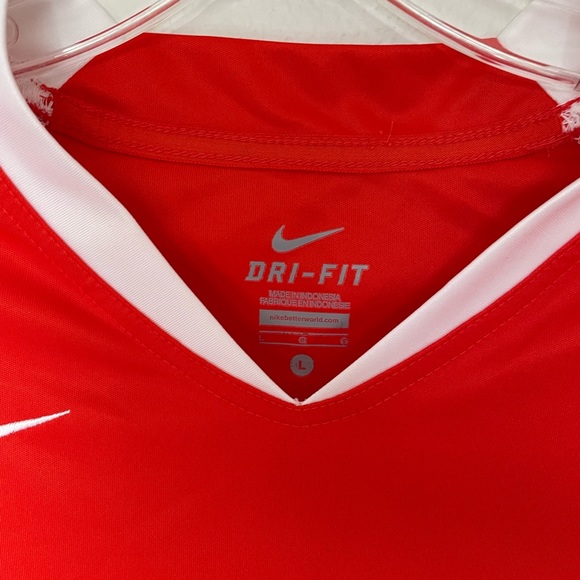 Nike Dri-Fit V-Neck Sleeveless Jersey orange-red NWT - Picture 3 of 5